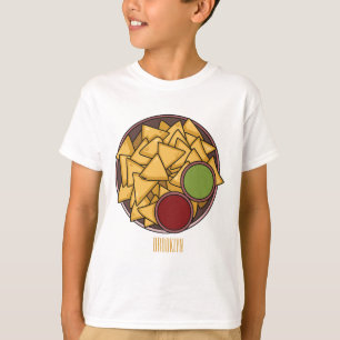 ナチョス漫画イラストレーション Tシャツ