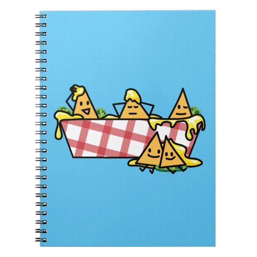 ナチョス·メルト·チーズ·ジャラペノナチョ·トルティーヤ·チップ ノートブック (正面)