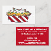 ナチョチップズチーズナチョスバーレストランジャンクフード 名刺 (正面/裏面)