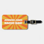 ナチョバッグおもしろいレトロ注意 ラゲッジタグ (正面横)