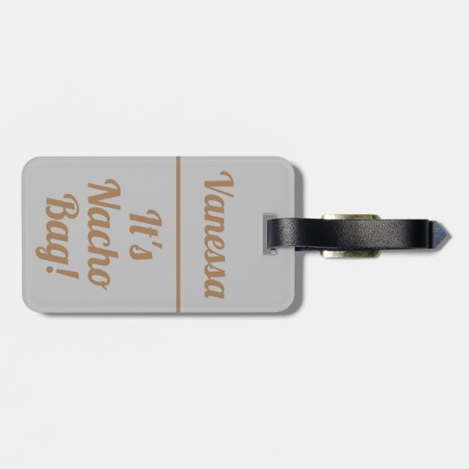 ナチョパーソナライズされたバッグ |おもしろい | ラゲッジタグ (裏面横)