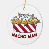 ナチョマンおもしろいグルメボールパークチーズナチョス セラミックオーナメント (左)