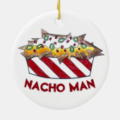 ナチョマンおもしろいグルメボールパークチーズナチョス セラミックオーナメント (裏面)