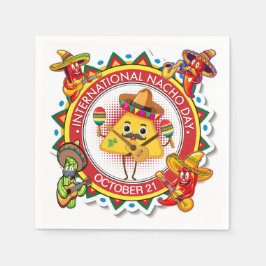 ナチョ国際的ーの日 スタンダードカクテルナプキン