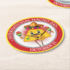 ナチョ国際的ーの日 ラウンドペーパーコースター
