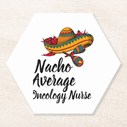 ナチョ平均オンコロジーナースおもしろい- Cinco De Mayo ペーパーコースター (正面)