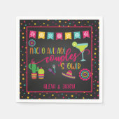 ナチョ平均カップルのシャワーナプキン – Blk スタンダードカクテルナプキン (正面)