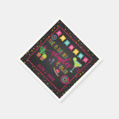 ナチョ平均カップルのシャワーナプキン – Blk スタンダードカクテルナプキン (角)