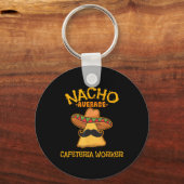 ナチョ平均カフェテリア労働者Cinco De Mayo Fiest キーホルダー (正面)