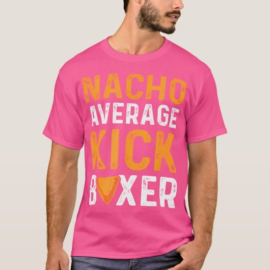 ナチョ平均キックボクサーのメキシカンボクシング Tシャツ (正面)
