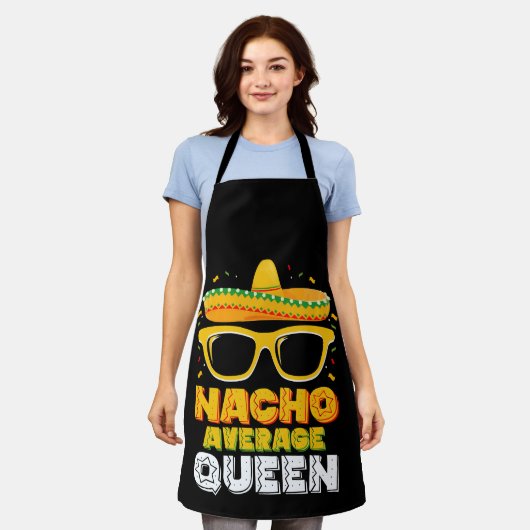 ナチョ平均クイーンガールファミリーシンコデマヨ エプロン (着用した状態)