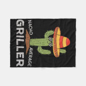 ナチョ平均グリラーサボテンBbqユーモア焼き調理器 フリースブランケット (正面(横))