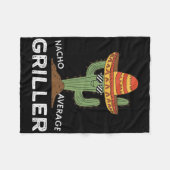 ナチョ平均グリラーサボバーベグリルユーモア フリースブランケット (正面(横))