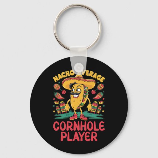 ナチョ平均コーンホールプレイヤーCinco De Mayo Mexica キーホルダー (正面)