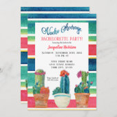 ナチョ平均バチェロレッテフローラ砂漠サボテン 招待状 (正面/裏面)