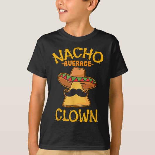 ナチョ平均ピエロメキシコシンコデマヨコメディアン Tシャツ (正面)