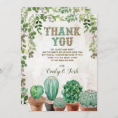 ナチョ平均フィエスタベビーシャワーサンキューカード 招待状 (正面/裏面)