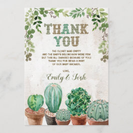 ナチョ平均フィエスタベビーシャワーサンキューカード 招待状