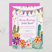 ナチョ平均ブライダルシャワーラストフィエスタ 招待状 (正面/裏面)