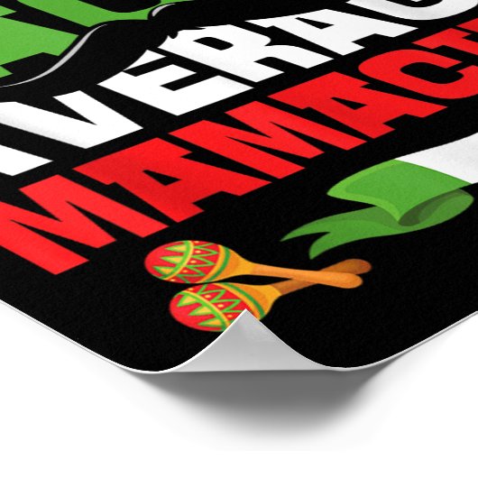 ナチョ平均ママおもしろいチタチンコデマヨメキシコ ポスター (角)