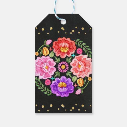 ナチョ平均メキシコフローラフェスタ赤ちゃんシャワー ギフトタグ (裏面)