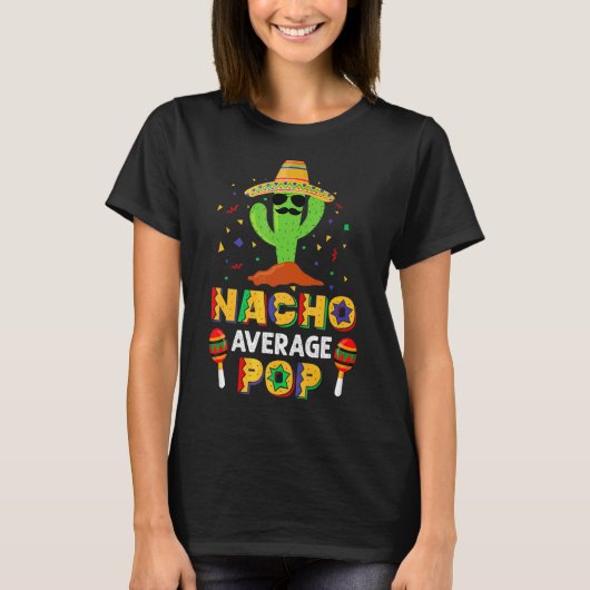 ナチョ平均メポップ・アートのキシカン髭Cinco De Mayo Tシャツ (正面)