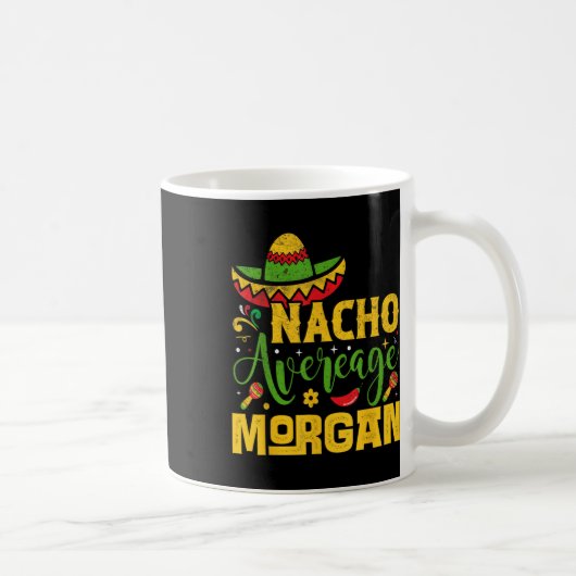 ナチョ平均モーガン名前をカスタムするシンコデマヨソム コーヒーマグカップ (右)