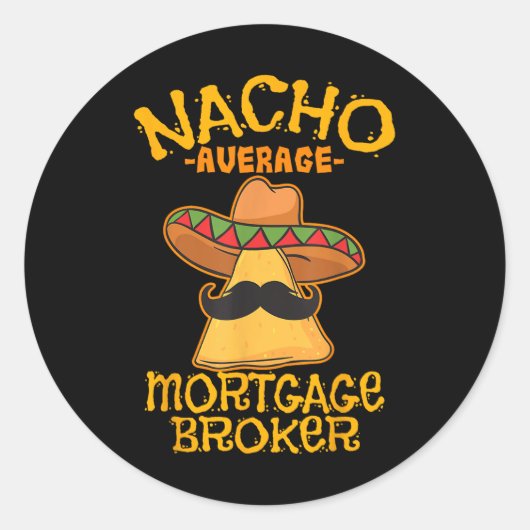 ナチョ平均住宅モーゲージブローカーエージェントローンCinco De ラウンドシール (正面)
