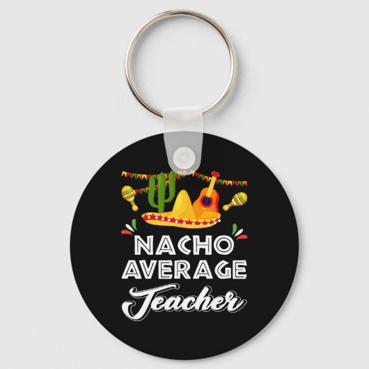 ナチョ平均先生おもしろいシンコデマヨメキシコ キーホルダー (正面)