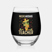 ナチョ平均先生シンコデマヨメキシコフェスタ ステムなしワイングラス (正面)