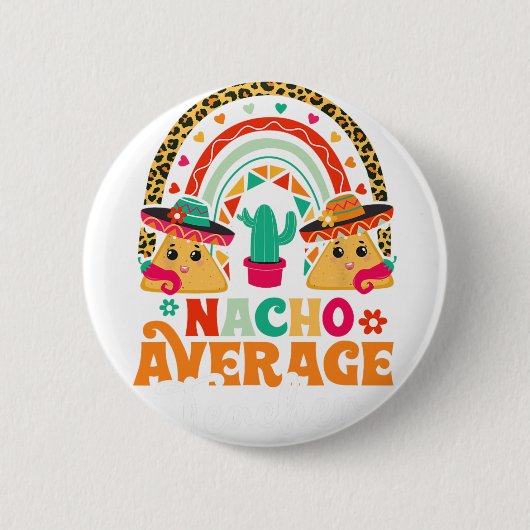 ナチョ平均先生シンコデマヨメキシコフェスタ 缶バッジ (正面)