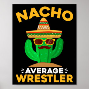 ナチョ平均力士メおもしろいキシカンCinco De Mayo ポスター