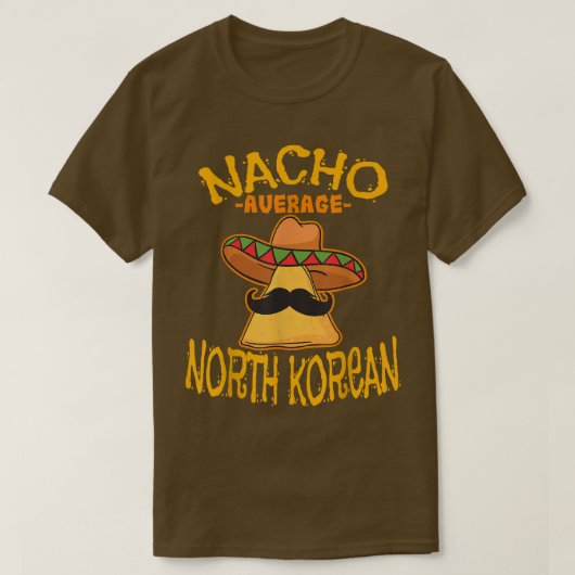 ナチョ平均北朝鮮伝統北朝鮮Ro Tシャツ (デザイン正面)