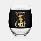 ナチョ平均叔父シンコデマヨメキシコソンブレロ ステムなしワイングラス (正面)