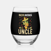 ナチョ平均叔父シンコデマヨメキシコソンブレロ ステムなしワイングラス (裏面)