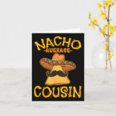 ナチョ平均従兄弟メキシコ料理Cuz Cinco De May カード (黄色い花)