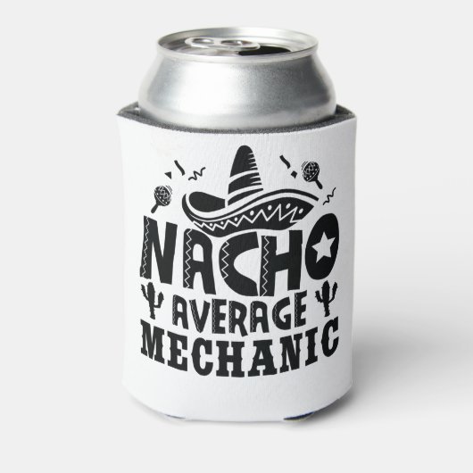 ナチョ平均整備士おもしろいオートリペアマンフィエスタ 缶クーラー (缶裏面)