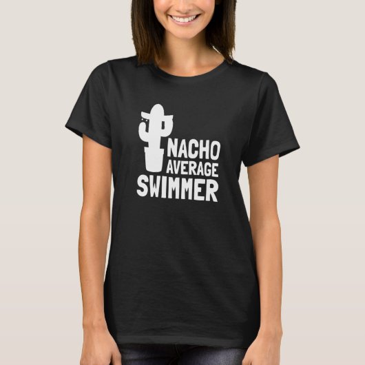 ナチョ平均泳ぐ人スイム1 Tシャツ (正面)