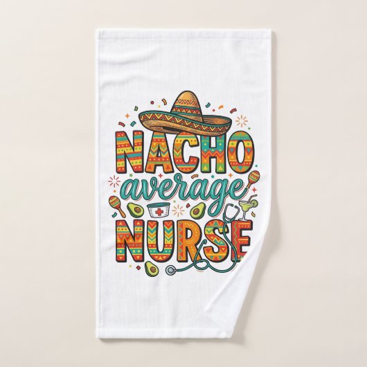 ナチョ平均看護師フィエスタベクターTシャツデザイン_1 ハンドタオル (ハンドタオル)