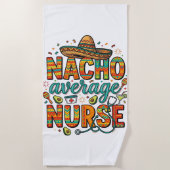ナチョ平均看護師フィエスタベクターTシャツデザイン_1 ビーチタオル (正面)