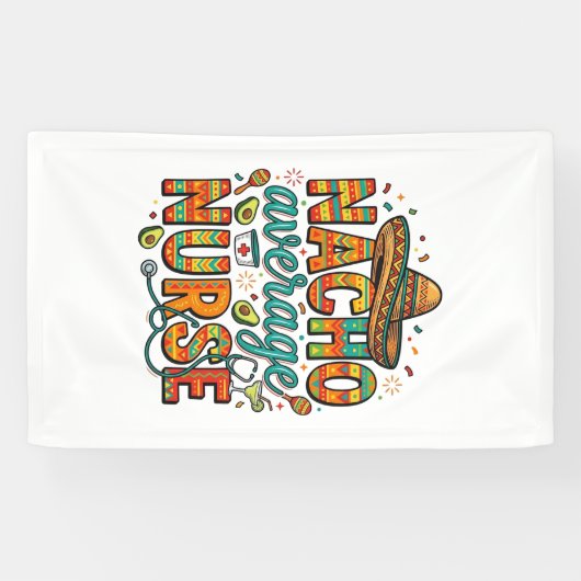 ナチョ平均看護師フィエスタベクターTシャツデザイン_1 横断幕 (横)