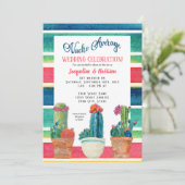 ナチョ平均結婚フィエスタフローラサザートサボテン 招待状 (スタンド正面)