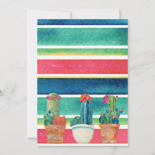 ナチョ平均結婚フィエスタフローラサザートサボテン 招待状 (裏面)