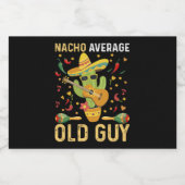 ナチョ平均老人ユーモアことわざ老人 スパークリングワインラベル (シングルラベル)