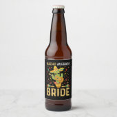 ナチョ平均花嫁Cinco De Mayo Mexican 結婚's ビールラベル (正面)