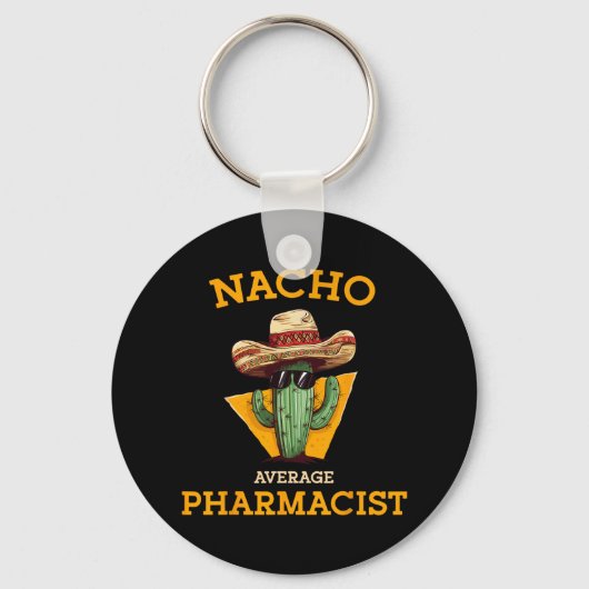 ナチョ平均薬剤師メキシコのCinco De Mayo キーホルダー (正面)