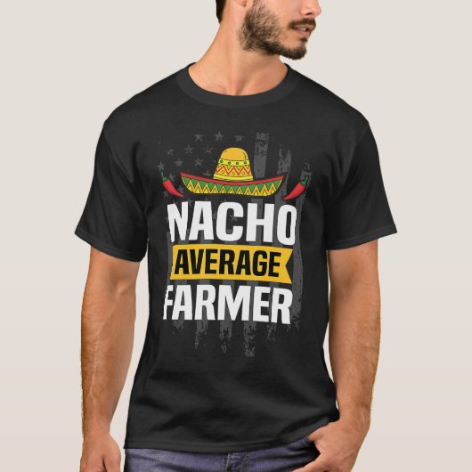 ナチョ平均農家シンコデマヨメキシコアメリカ Tシャツ (正面)
