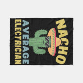 ナチョ平均電気技師Cinco De Mayo おもしろい Elec フリースブランケット (正面(横))