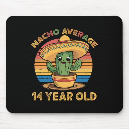 ナチョ平均14歳Cinco De Mayo 14誕生 マウスパッド (正面)