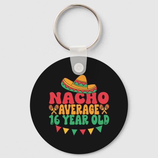 ナチョ平均16歳Cinco De Mayo 16誕生 キーホルダー (正面)